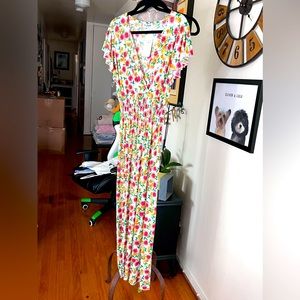 Floral Maxi Dress Size S/M NWT